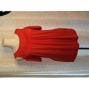 Torrid Coral Cold Shoulder Eyelet Top NWT Size 00